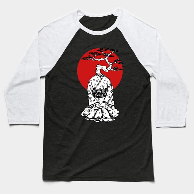 Bonsai Geisha Baseball T-Shirt by Luke Gray